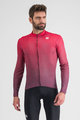 SPORTFUL Langarm Fahrradtrikot für den Winter - ROCKET THERMAL - Rot/Lila