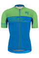 Kurzarm Fahrradtrikot - GREEN FIRE - Grün/Blau