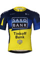 BONAVELO Kurzarm Fahrradtrikot - SAXO BANK TINKOFF - Blau/Gelb