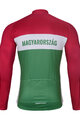 BONAVELO Langarm Fahrradtrikot für den Winter - HUNGARY WINTER - Rot/Grün