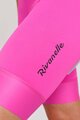 RIVANELLE BY HOLOKOLO Kurze Fahrradhose mit Trägern - ACTIVE ELITE - Rosa/Schwarz