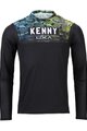 KENNY Langarm Fahrradtrikot für den Sommer - CHARGER - Blau/Grün/Schwarz