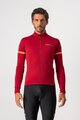 CASTELLI Langarm Fahrradtrikot für den Winter - FONDO - Rot