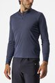 CASTELLI Langarm Fahrrad-Shirt - TECH 2 HENLEY - Blau