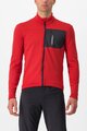 CASTELLI Langarm Fahrradtrikot für den Winter - UNLIMITED TRAIL - Rot/Grau