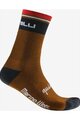 CASTELLI Klassische Fahrradsocken - QUINDICI SOFT MERINO - Braun