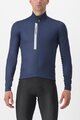 CASTELLI Langarm Fahrradtrikot für den Winter - ENTRATA THERMAL - Blau