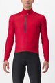 CASTELLI Langarm Fahrradtrikot für den Winter - ENTRATA THERMAL - Rot