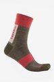 CASTELLI Klassische Fahrradsocken - VELOCISSIMA THERMAL - Grün