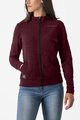 CASTELLI Kapuzenpullover - MILANO 2 FULL ZIP W FLEECE - bordeaux