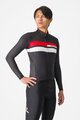 CASTELLI Langarm Fahrradtrikot für den Winter - LINEARE - Schwarz