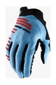 100% SPEEDLAB Langfinger-Fahrradhandschuhe - R-CORE - Hellblau/Rot