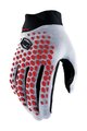 100% SPEEDLAB Langfinger-Fahrradhandschuhe - GEOMATIC - Grau/Rot