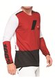 100% SPEEDLAB Langarm Fahrradtrikot für den Sommer - R-CORE X - Rot/Schwarz