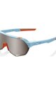 100% SPEEDLAB Fahrradsonnenbrille - S2 - Hellblau/Orange/Silber