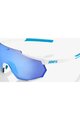 100% SPEEDLAB Fahrradsonnenbrille - RACETRAP - MOVISTAR TEAM - Weiß/Blau