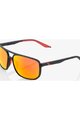 100% SPEEDLAB Fahrradsonnenbrille - KONNOR AVIATOR SQUARE - Schwarz/Rot