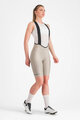 CASTELLI Kurze Fahrradhose mit Trägern - ESPRESSO - Beige