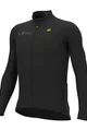 ALÉ Langarm Fahrradtrikot für den Winter - SOLID FONDO 2.0 - Schwarz