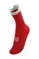 COMPRESSPORT Klassische Fahrradsocken - PRO RACING  V4.0 RUN HIGH - Rot/Weiß