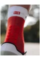 COMPRESSPORT Klassische Fahrradsocken - PRO RACING  V4.0 RUN HIGH - Rot/Weiß