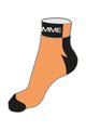 Knöchelhohe Fahrradsocken - COOLMAX - Schwarz/Orange