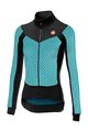 CASTELLI Langarm Fahrradtrikot für den Winter - SFIDA LADY WINTER - Hellblau/Schwarz