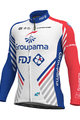 ALÉ Langarm Fahrradtrikot für den Winter - GROUPAMA FDJ 19 WNT - Rot/Blau/Weiß