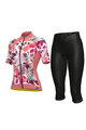 ALÉ Kurzarm Radtrikot und Shorts - PR-S GARDEN LADY - Rosa/Schwarz