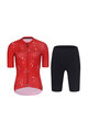 RIVANELLE BY HOLOKOLO Kurzarm Radtrikot und Shorts - METTLE LADY - Rot/Schwarz