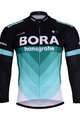 Langarm Fahrradtrikot für den Sommer - BORA 2018 SUMMER - Grün/Schwarz