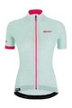 SANTINI Kurzarm Fahrradtrikot - GIADA HIP LADY - Weiß/Hellblau/Rosa